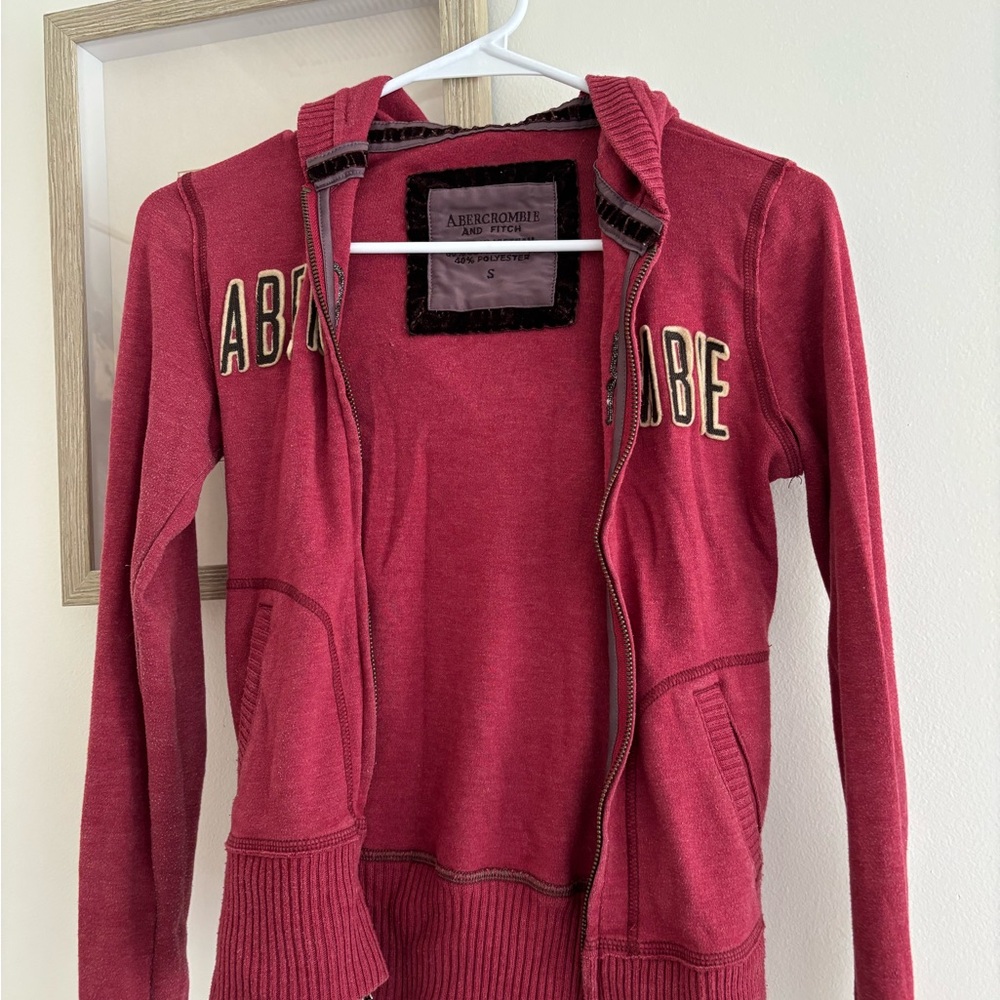 Abercrombie & Fitch Burgundy Hoodie